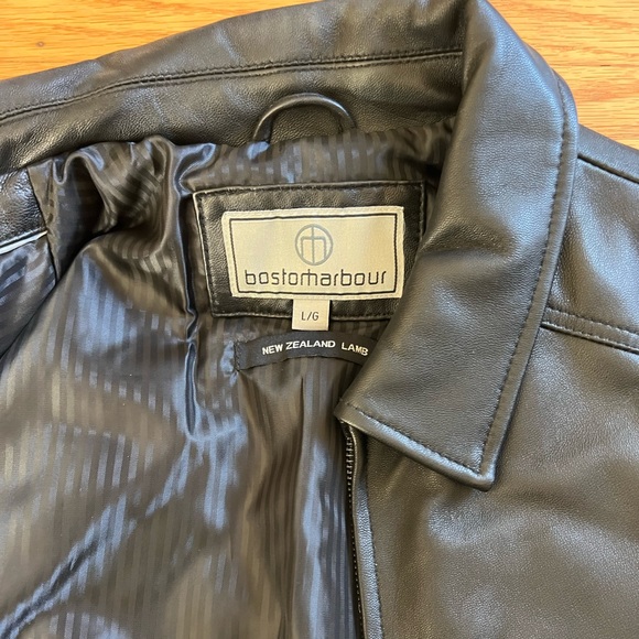 Boston Harbour leather jacket new without tags - Picture 4 of 4